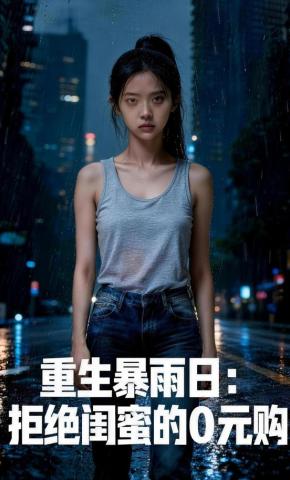 短剧《重生暴雨日：拒绝闺蜜的 0 元购》海报