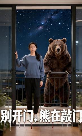 短剧《别开门，熊在敲门》海报