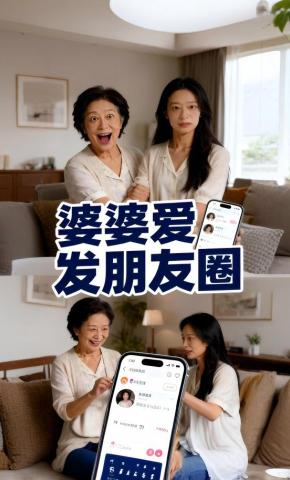 短剧《婆婆爱发朋友圈》海报