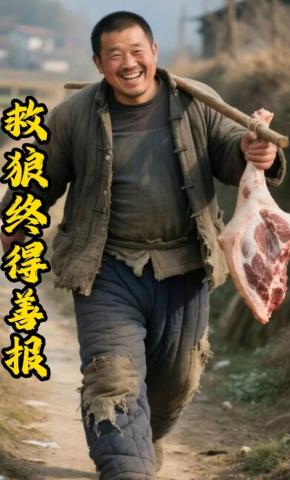 短剧《救狼终得善报》海报