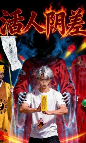 短剧《活人阴差》海报