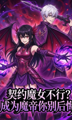 短剧《契约魔女不行？成为魔帝你别后悔》海报