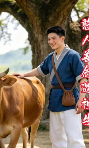 短剧《憨人善念遇神牛》海报