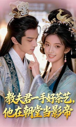 短剧《教夫君一手好茶艺，他在朝堂当影帝》海报
