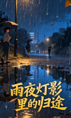 短剧《雨夜灯影里的归途》海报