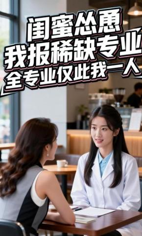 短剧《闺蜜怂恿我报稀缺专业，去后只有我一人》海报