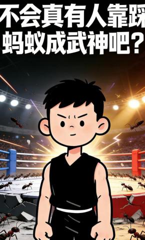 短剧《不会真有人靠踩蚂蚁成武神吧？》海报