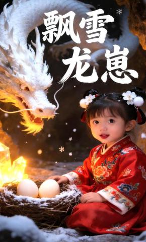 短剧《飘雪龙崽》海报