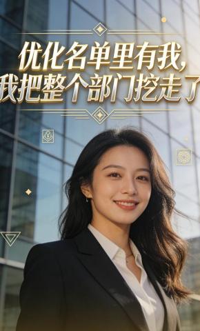 短剧《优化名单里有我,我把整个部门挖走了》海报