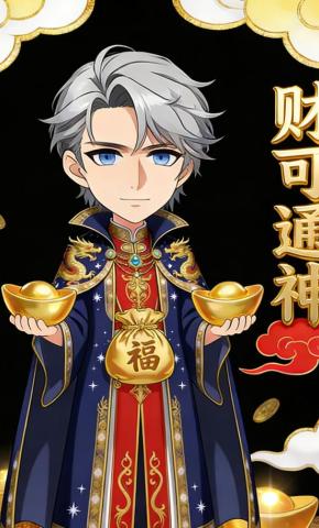 短剧《财可通神》海报