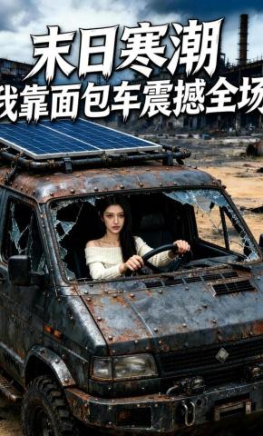 短剧《末日寒潮，我靠面包车震撼全场》海报