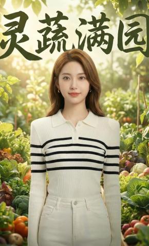 短剧《灵蔬满园》海报