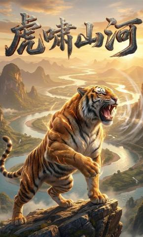 短剧《虎啸山河》海报