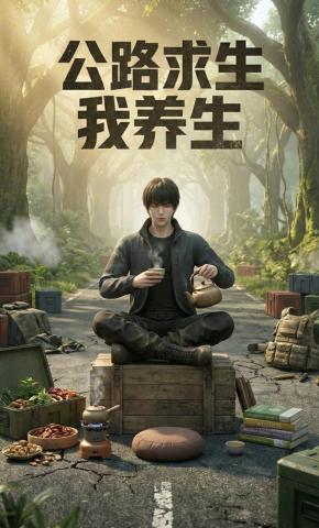 短剧《公路求生我养生》海报