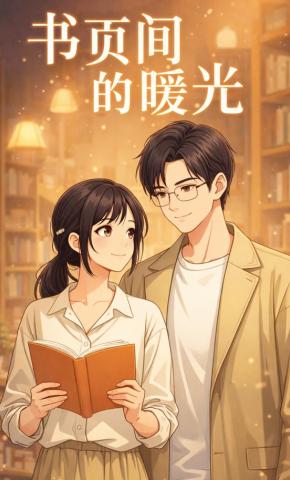 短剧《书页间的暖光》海报
