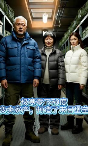 短剧《极寒零下70度：变卖家产，打造了末日堡垒》海报