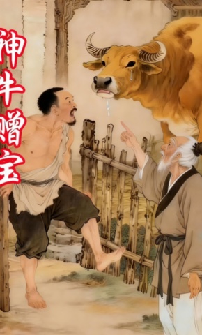 短剧《神牛赠宝》海报