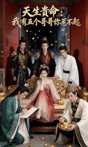 短剧《天生贵命：我有五个哥哥你惹不起》海报