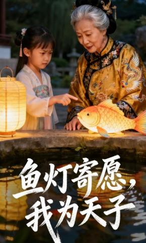 短剧《鱼灯寄愿，我为天子》海报