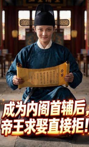 短剧《成内阁首辅后，帝王求娶直接拒！》海报