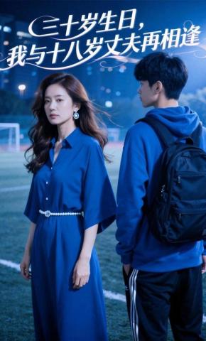 短剧《三十岁生日，我与十八岁丈夫再相逢》海报