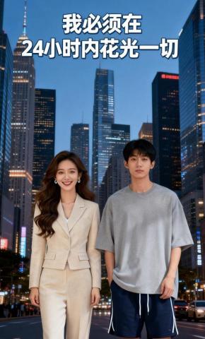 短剧《我必须在24小时内花光一切》海报