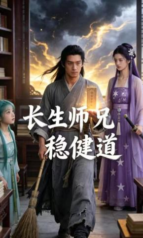 短剧《长生师兄稳健道》海报