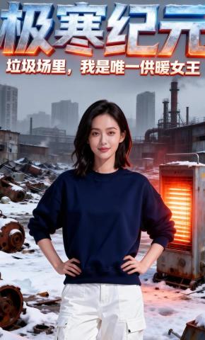 短剧《极寒纪元：垃圾场里，我是唯一供暖女王》海报