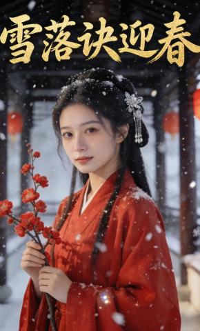 短剧《雪落诀迎春》海报