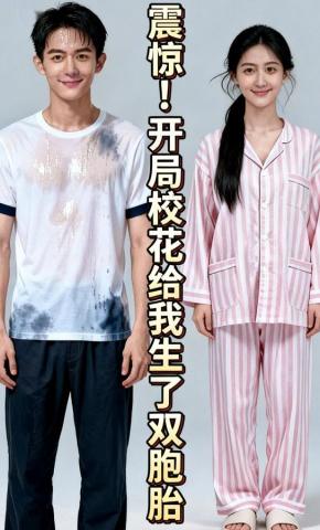 短剧《震惊！开局校花给我生了双胞胎》海报