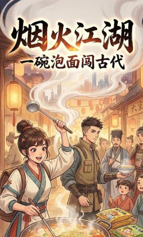 短剧《烟火江湖：一碗泡面闯古代》海报