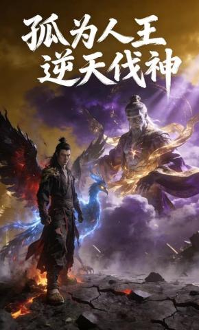 短剧《孤为人王：逆天伐神》海报