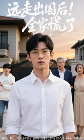 短剧《远走出国后，全家慌了》海报