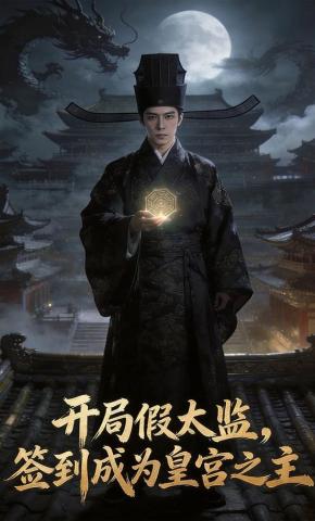 短剧《开局假太监，签到成为皇宫之主》海报