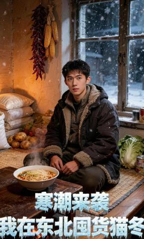 短剧《寒潮来袭我在东北囤货猫冬》海报