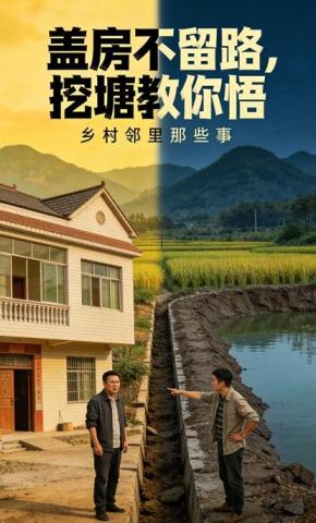 短剧《盖房不留路，挖塘让你悟》海报