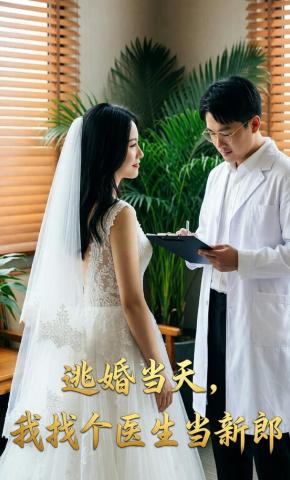 短剧《逃婚当天，我找个医生当新郎》海报