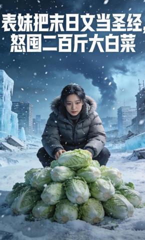 短剧《表妹把末日文当圣经，怒囤二百斤大白菜》海报