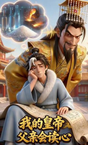 短剧《我的皇帝父亲会读心》海报