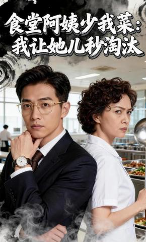 短剧《食堂阿姨少我菜：我让她儿秒淘汰》海报