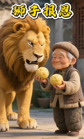 短剧《狮子报恩》海报
