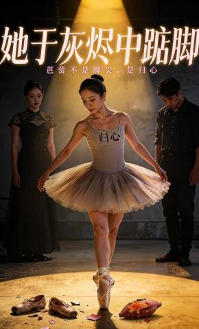 短剧《她于灰烬中踮脚》海报