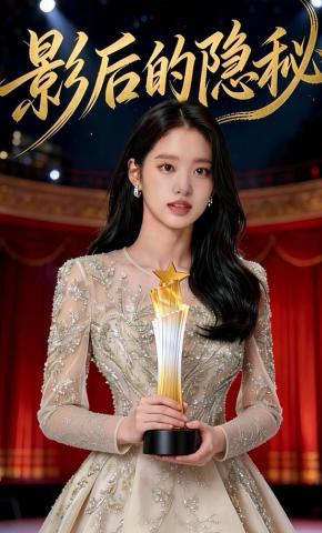 短剧《影后的隐秘》海报