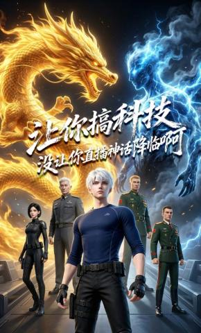 短剧《让你搞科技，没让你直播神话降临啊！》海报