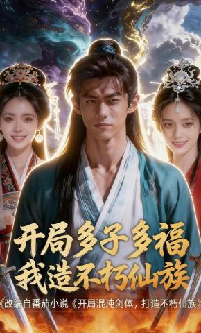 短剧《开局多子多福，我造不朽仙族》海报