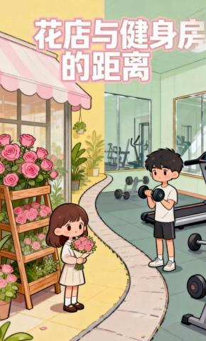 短剧《花店与健身房的距离》海报