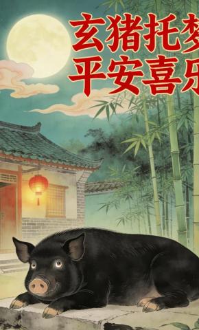 短剧《玄猪托梦平安喜乐》海报