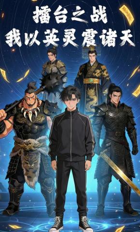 短剧《擂台之战，我以英灵震诸天》海报
