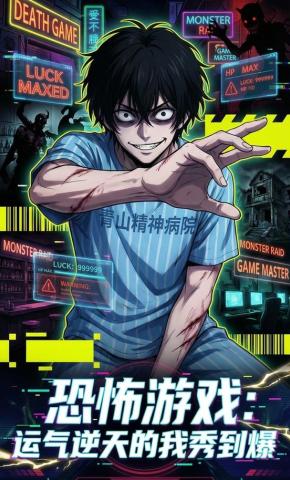 短剧《恐怖游戏：运气逆天的我秀到爆》海报