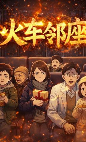 短剧《火车邻座》海报